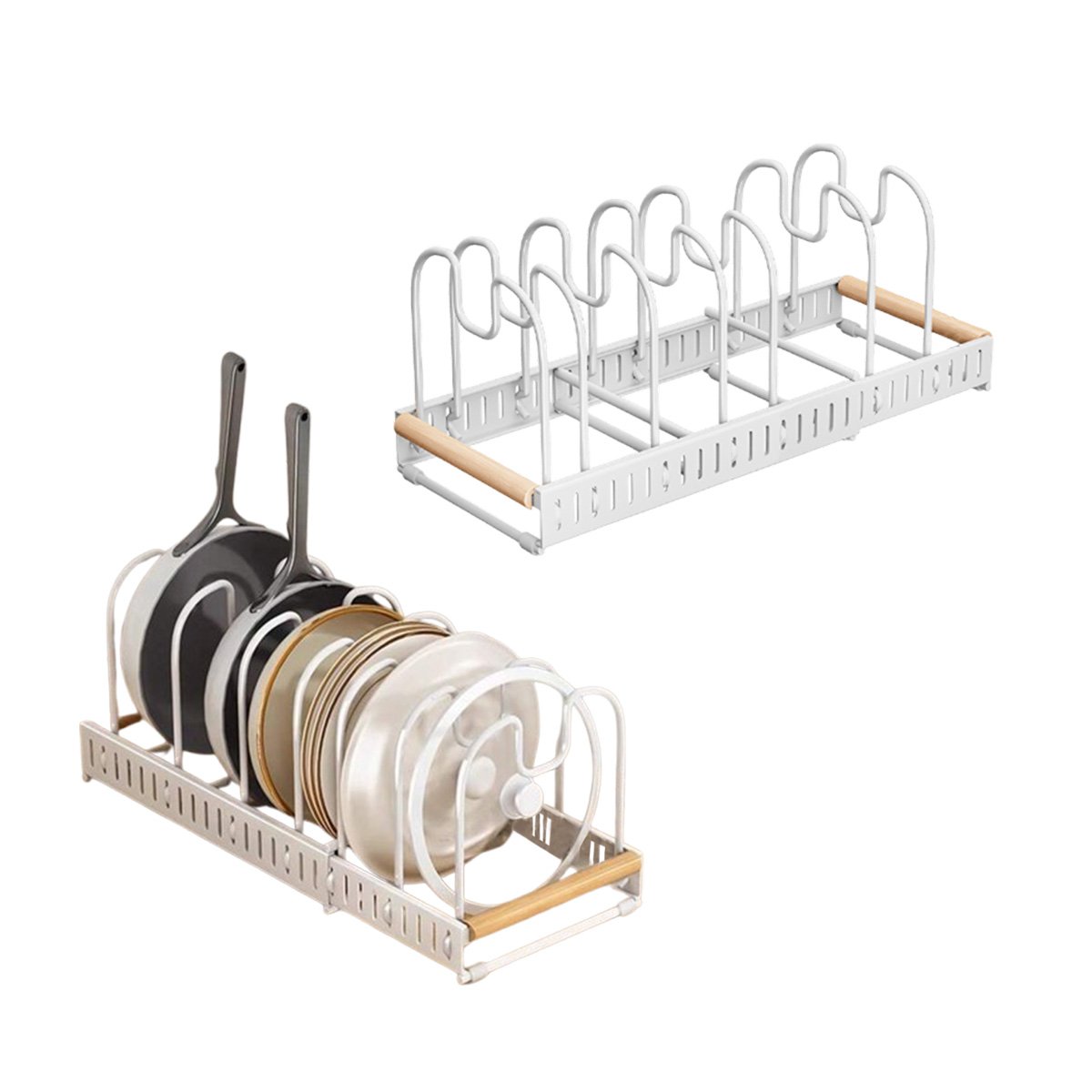 PACK4 ESTRUCTURA AJUSTABLE BLANCO BORDE MADERA ORDEN Y PREPARACION FACIL DIARIA Y+PAPEL REGALO - 3