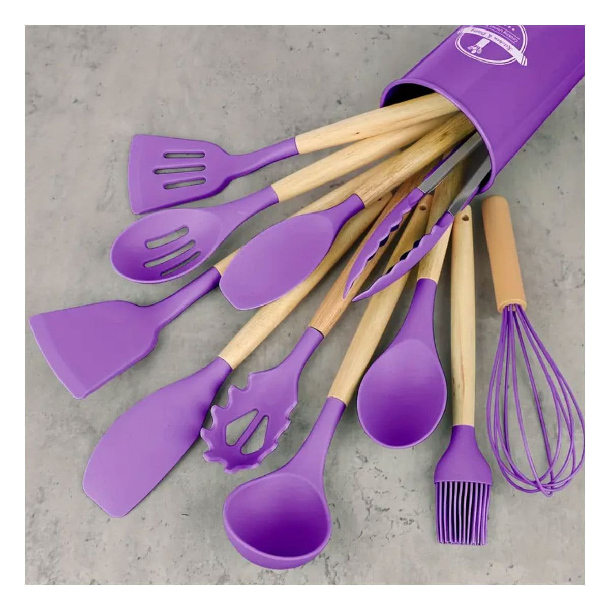 PACK6 JUEGO DE REPOSTERIA UTENSILIOS DE SILICONA FLEXIBLES Y SEGUROS Y+REGALO STICKER - 3