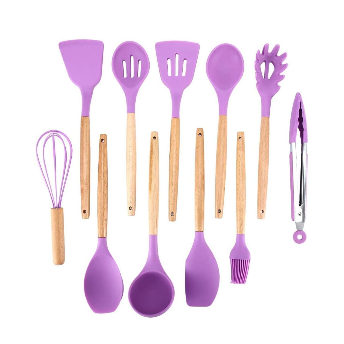 PACK2 COMBO DE COCINA UTENSILIOS DE SILICONA FLEXIBLES Y RESISTENTES Y+REGALO STICKER - 2