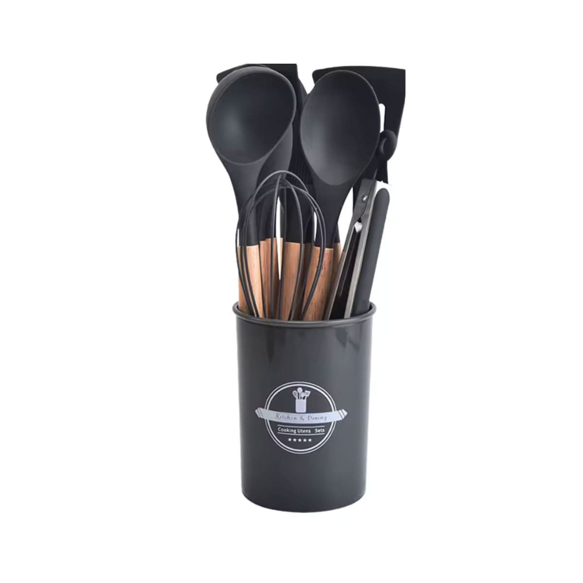 UTENSILIOS DE COCINA DURADEROS DE SILICONA NEGRO PARA REPOSTERIA Y HORNEADO Y+REGALO STICKER - 3
