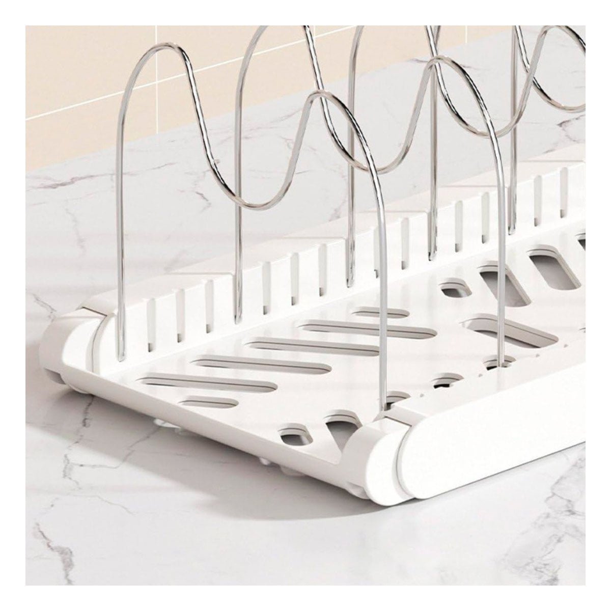 ORGANIZADOR EXPANDIBLE PARA COCINA Y MESA Y GUARDADO DE OLLAS TAPAS BLANCO Y+LIGAS REGALO - 2