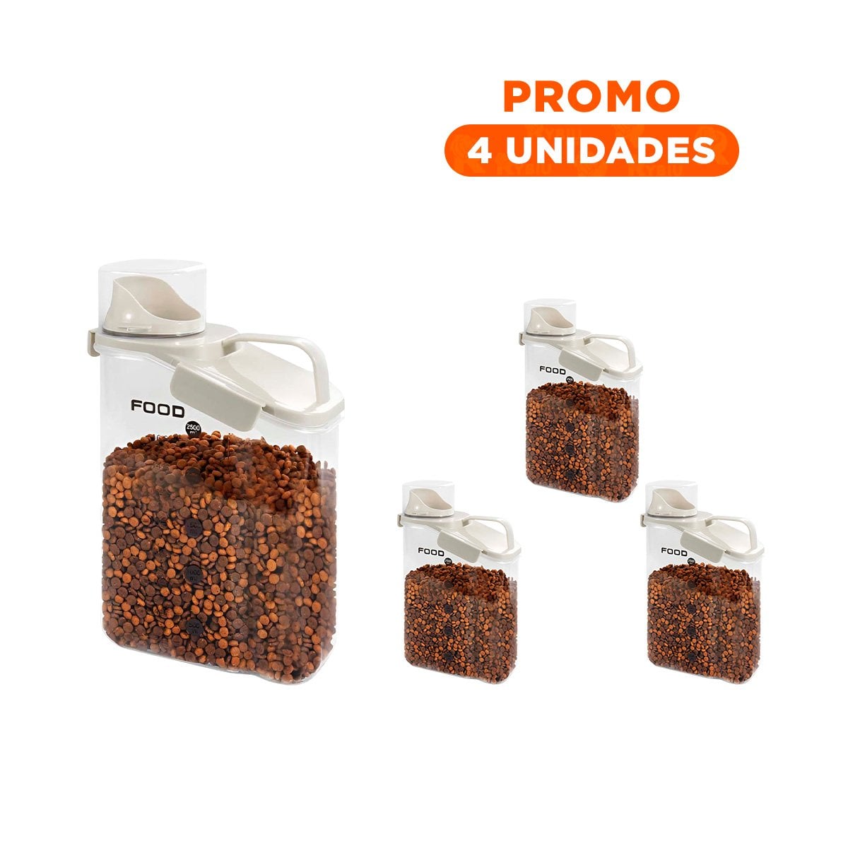 PACK4 DISPENSADOR CON BOQUILLA TAPA Y ASA 2.5L PRACTICO PARA ALMACENAR BEBIDAS Y+REGALO STICKER - 1