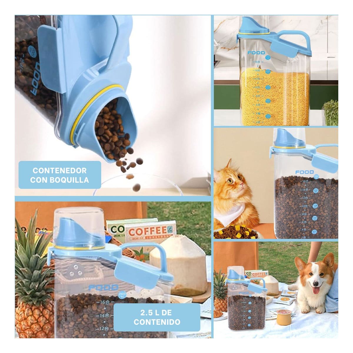 PACK4 DISPENSADOR CON BOQUILLA TAPA Y ASA 2.5L PRACTICO PARA ALMACENAR BEBIDAS Y+REGALO STICKER - 2