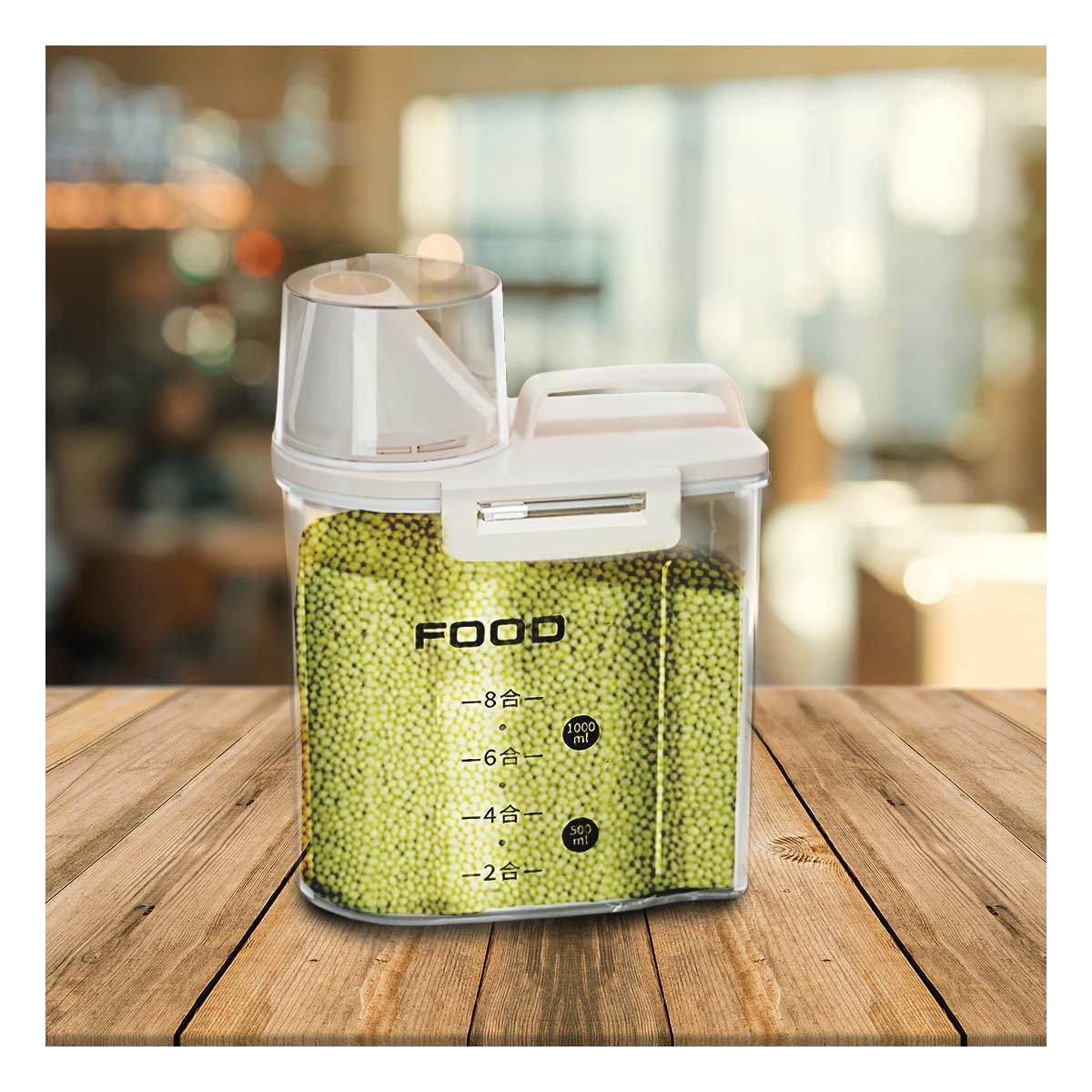 PACK2 OBJETO DE COCINA CON BOQUILLA TAPA Y ASA DE 1L EN COLOR CREMA - 3