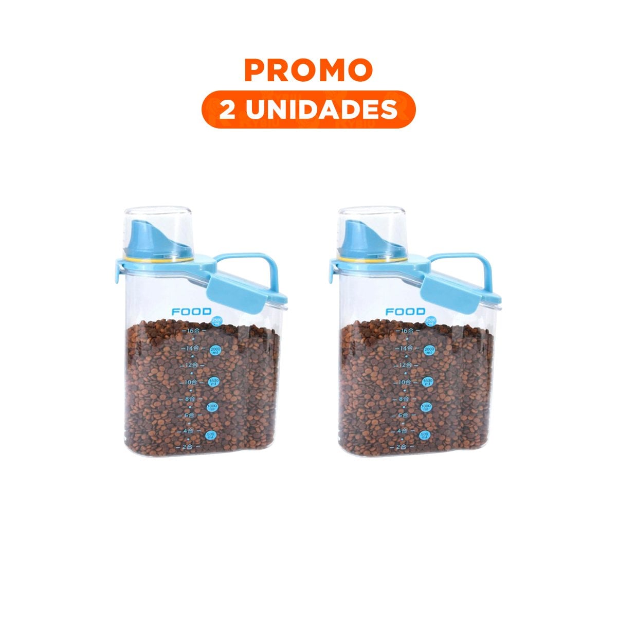 PACK2 RECIPIENTE CON BOQUILLA TAPA Y ASA 2.5L PRACTICO PARA ALMACENAR BEBIDAS - 1