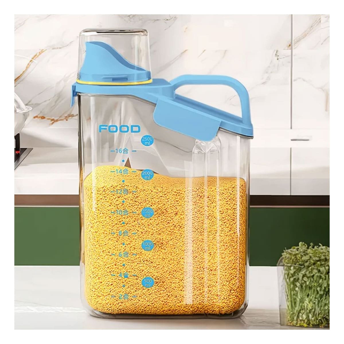 ENVASE CON BOQUILLA TAPA Y ASA 2.5L COMODO PARA ALMACENAR LIQUIDOS Y+PAPEL REGALO - 5