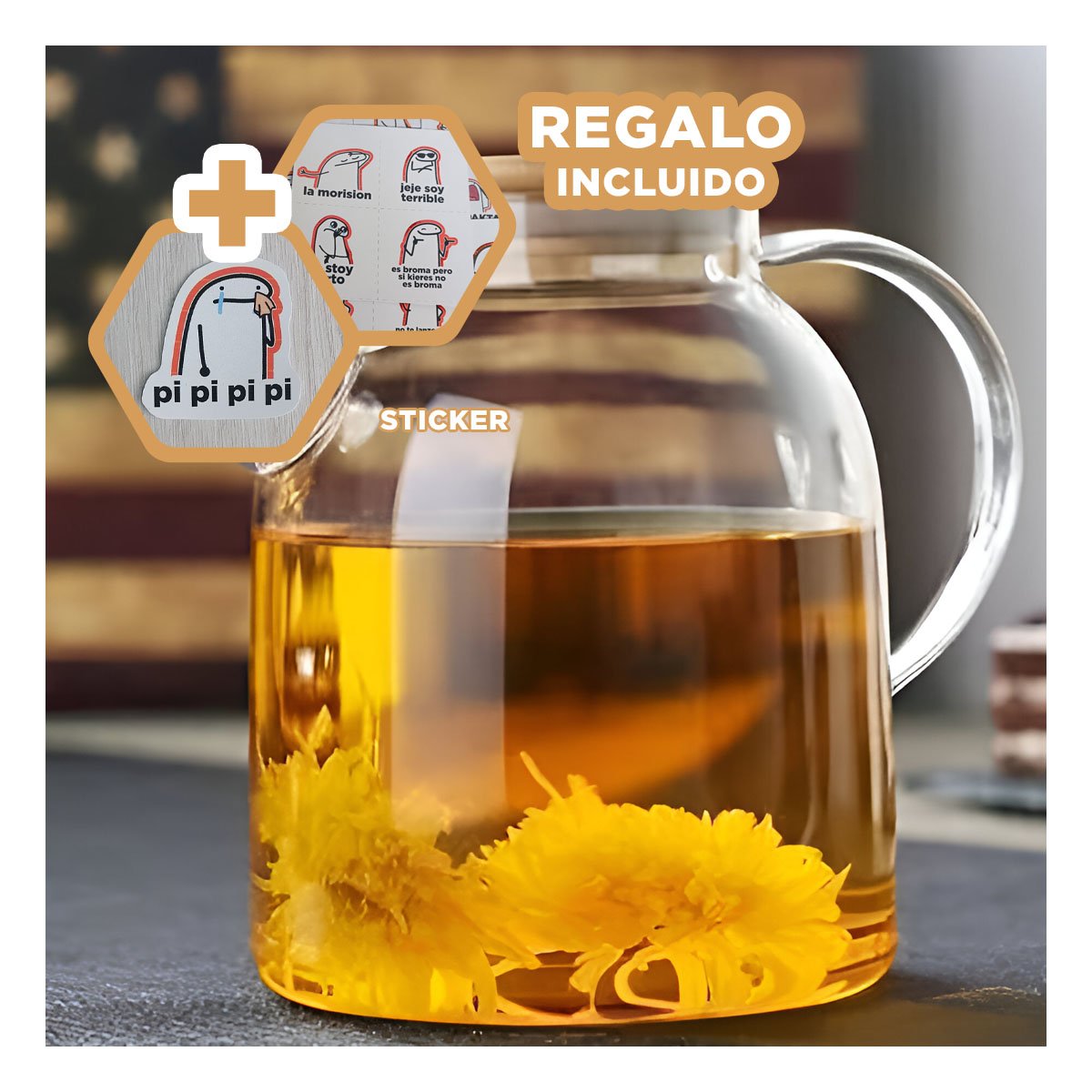 PACK12 RECIPIENTE ELEGANTE 1.5L Y+REGALO STICKERS - 2