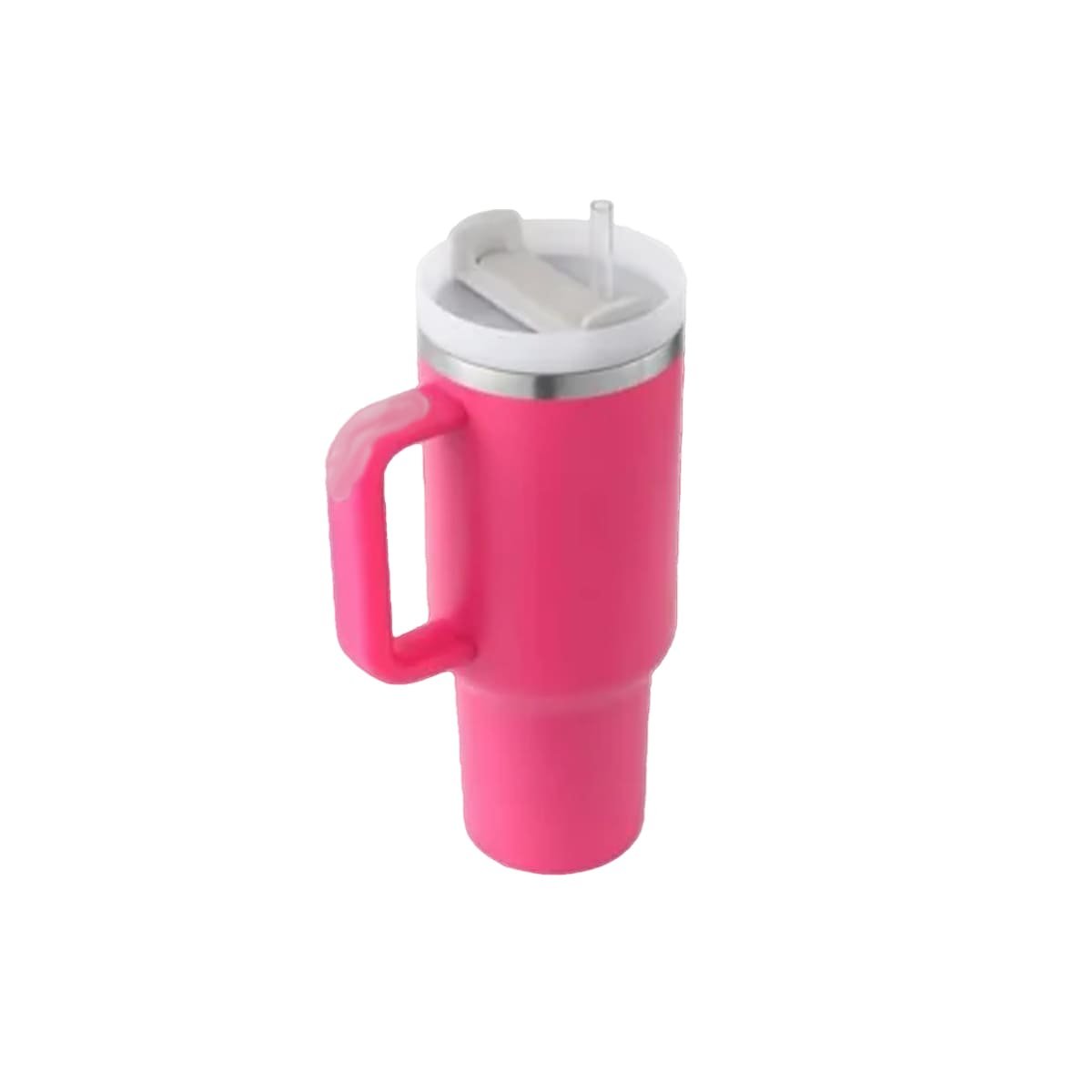 PACK4 TERMO EN COLOR FUCSIA CON ASA Y SORBETE 1200ML EN MATERIAL ABS Y ACERO Y+PAPEL REGALO - 3