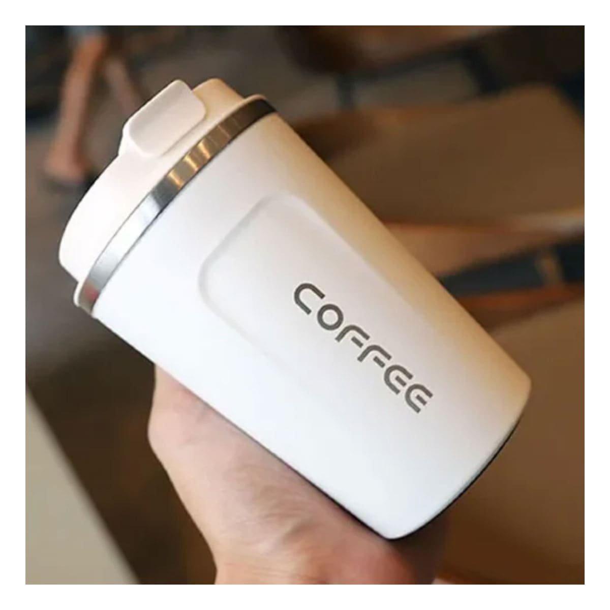 TAZA PORTATIL DIGITAL 510ML BLANCO CON USO VERSATIL Y+REGALO STICKER - 5