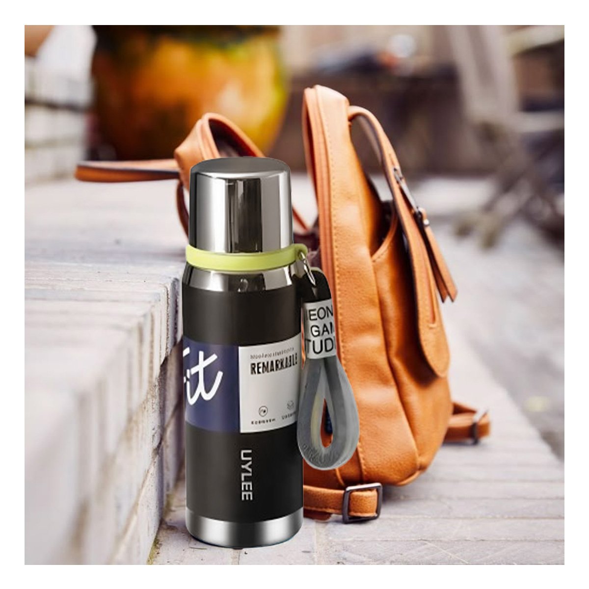 PACK4 ENVASE NEGRO 800ML CON TAPA SEGURA PARA CAFÉ TÉ Y BEBIDAS CALIENTES Y+PAPEL REGALO - 5