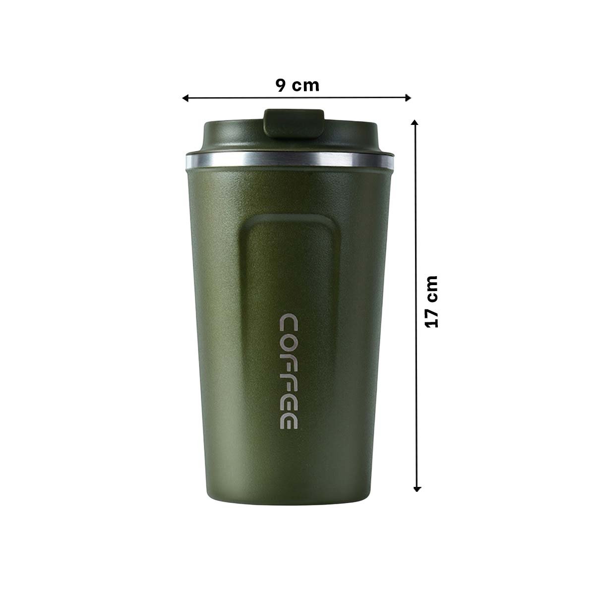 PACK2 VASO PORTATIL DIGITAL 510ML VERDE PETROLEO IDEAL PARA ESCRITORIO - 4