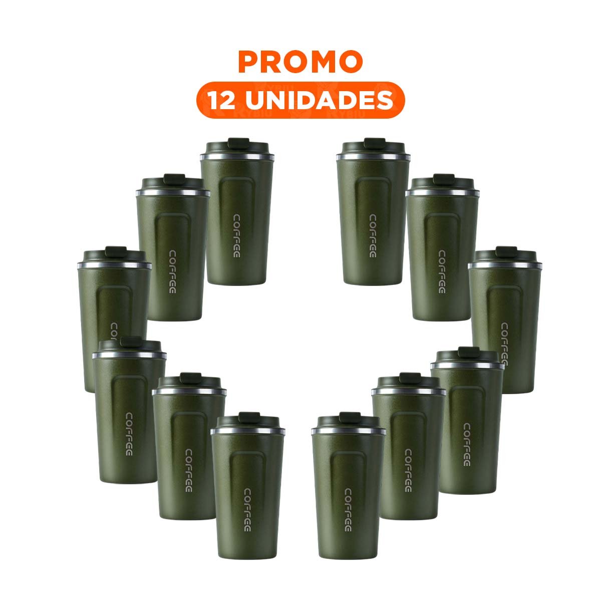 PACK12 RECIPIENTE DE USO DIARIO DIGITAL 510ML VERDE PETROLEO COMODO Y+REGALO STICKER - 1