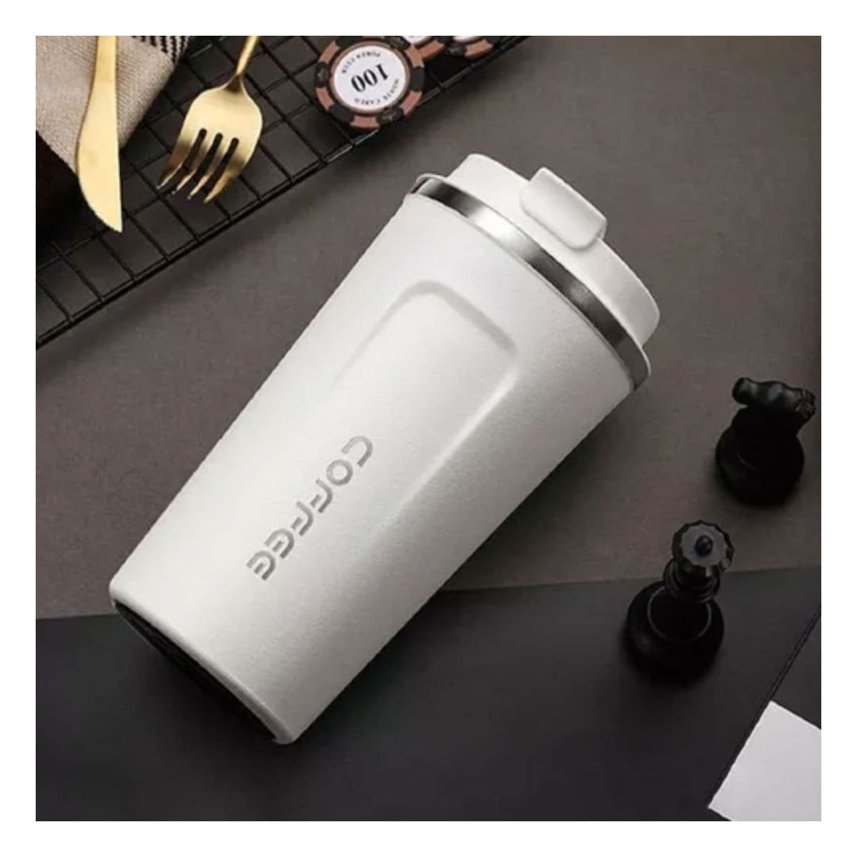 PACK6 TERMO REUTILIZABLE DIGITAL 510ML BLANCO CON IMAGEN MODERNA - 5