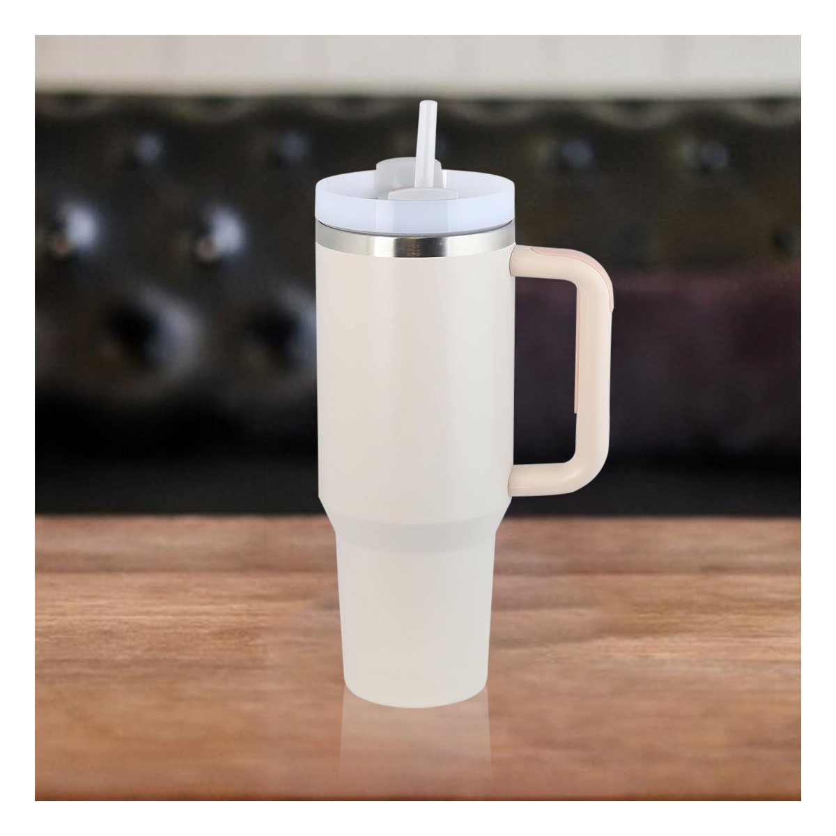 PACK4 TERMO 1200ML EN COLOR BLANCO CON ASA COMODA Y SORBETE DE ABS Y ACERO - 3