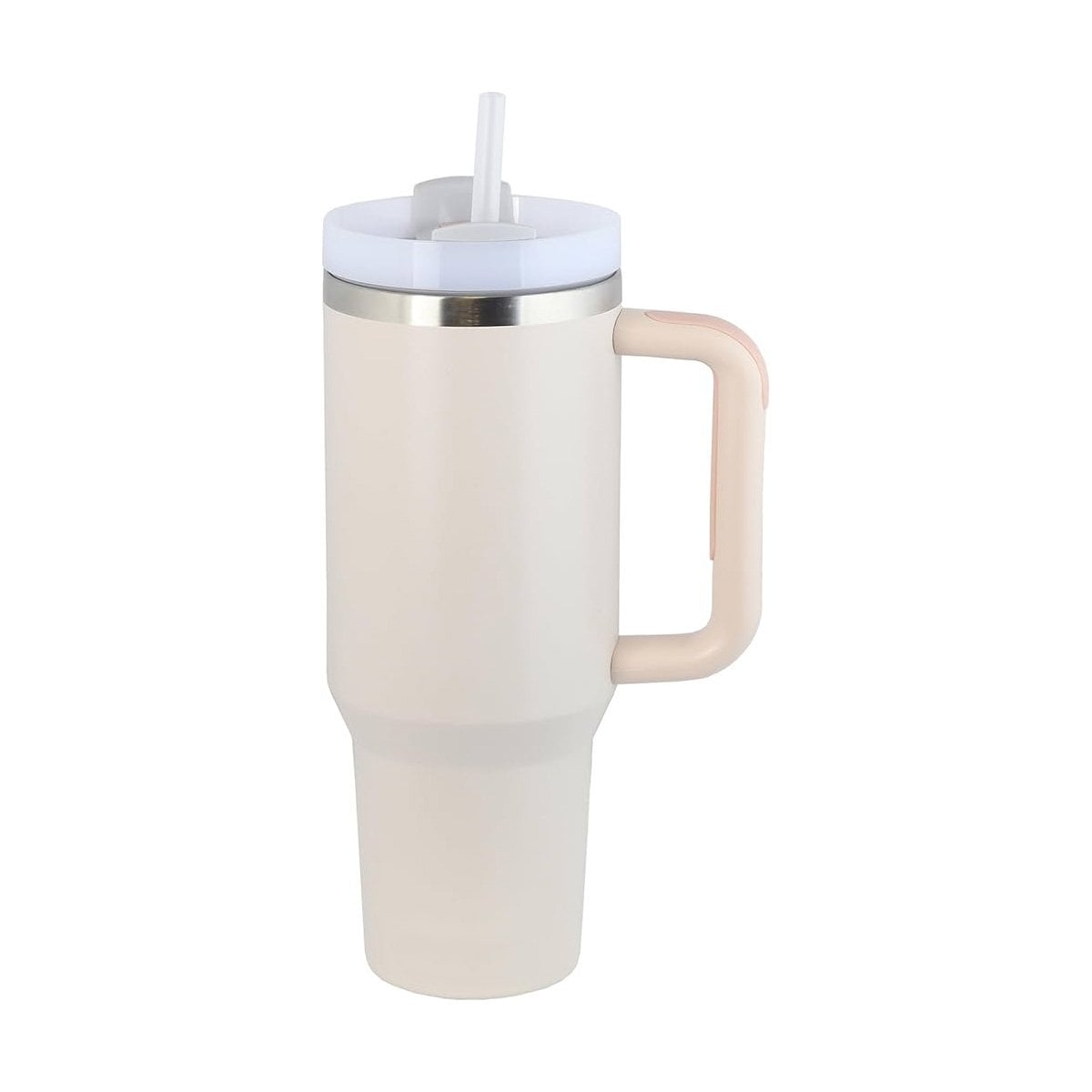 BOTELLA TERMICA EN COLOR BLANCO 1200ML CON ASA LATERAL Y SORBETE ABS Y ACERO Y+REGALO STICKER - 3