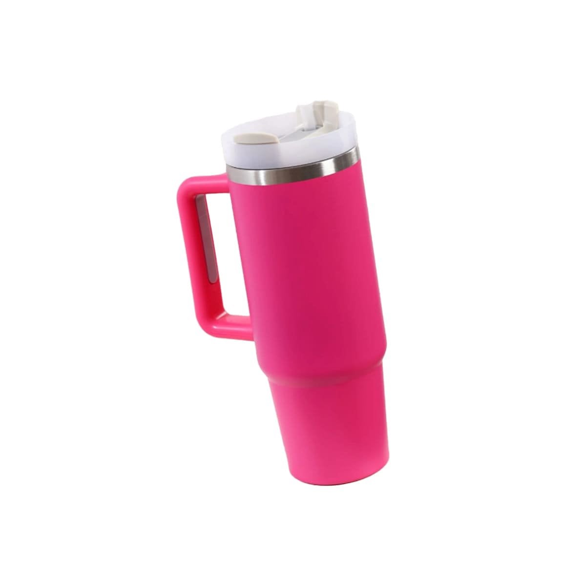 BOTELLA EN COLOR FUCSIA CON SORBETE Y ASA ERGONOMICA 1200ML DE ABS Y ACERO Y+PAPEL REGALO - 1
