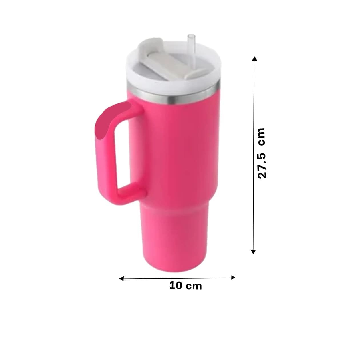 BOTELLA EN COLOR FUCSIA CON SORBETE Y ASA ERGONOMICA 1200ML DE ABS Y ACERO Y+PAPEL REGALO - 4