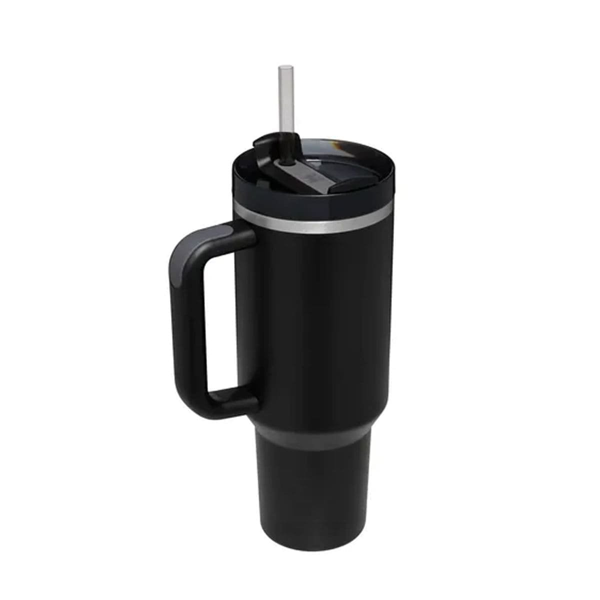PACK12 SET TAZA EN COLOR NEGRO EN 1200ML CON ASA Y SORBETE EN ABS Y ACERO Y+REGALO STICKER - 2