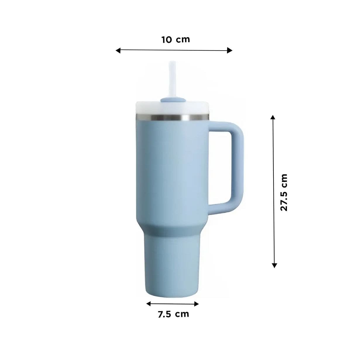 BOTELLA EN COLOR CELESTE CON SORBETE Y ASA ERGONOMICA 1200ML DE ABS Y ACERO Y+PAPEL REGALO - 4