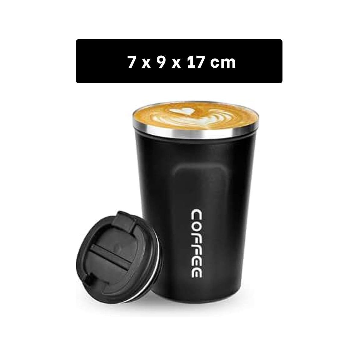 PACK4 VASO CON DISPLAY NEGRO 510ML PARA USO PERSONAL DIARIO Y+PAPEL REGALO - 4
