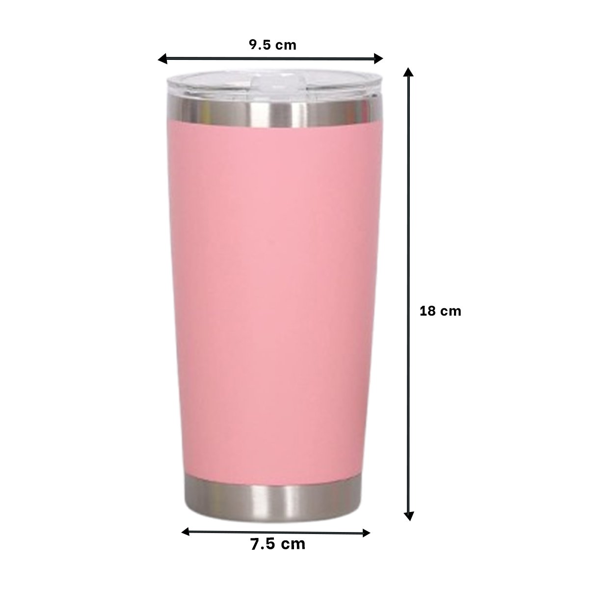 TERMO ROSADO CON TAPA 600ML DE ACERO INOXIDABLE PARA LLEVAR BEBIDAS Y+PAPEL REGALO - 4