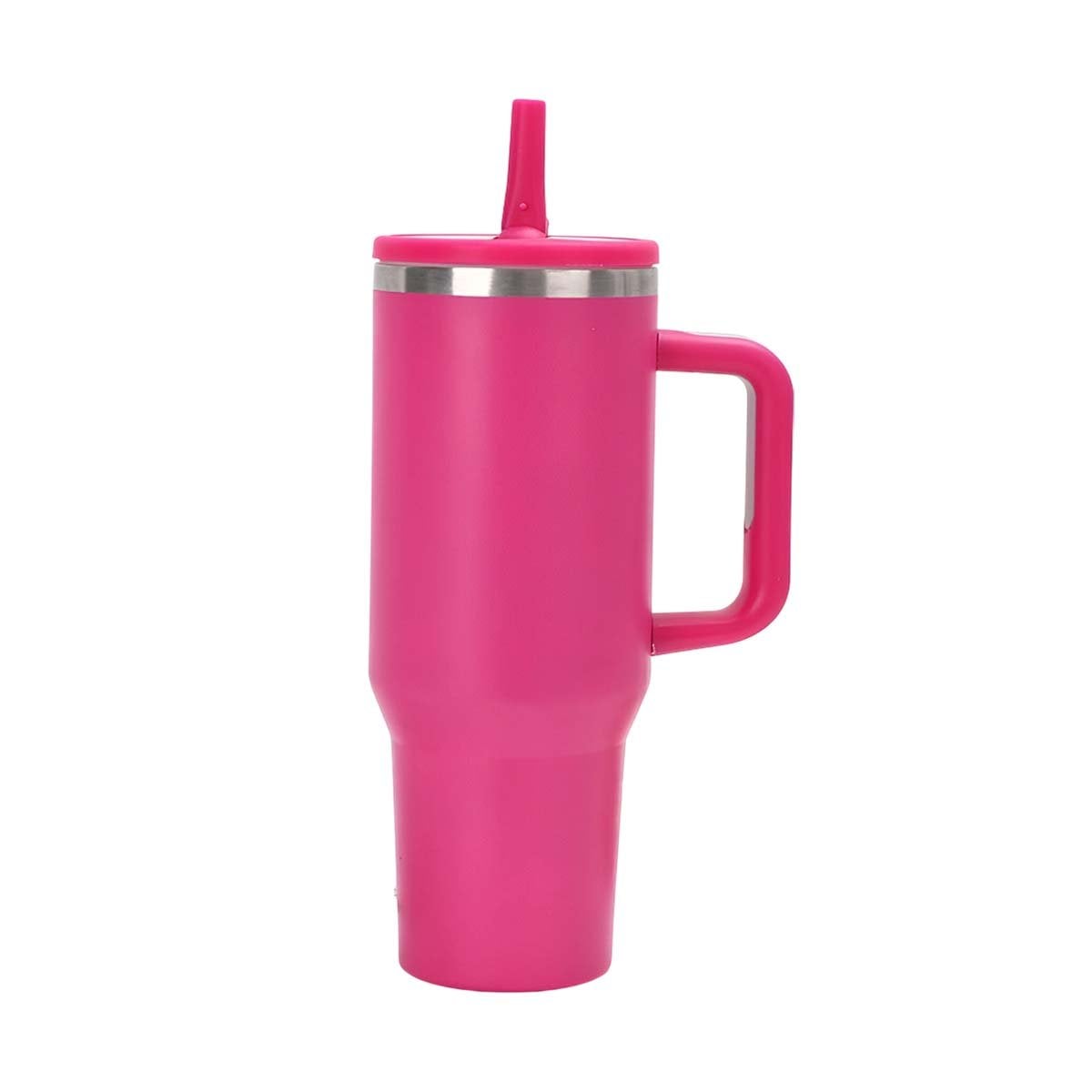 PACK2 TERMO CON PICO Y ASA EN EN COLOR FUCSIA CAPACIDAD 1200ML ABS Y ACERO Y+REGALO STICKER - 2