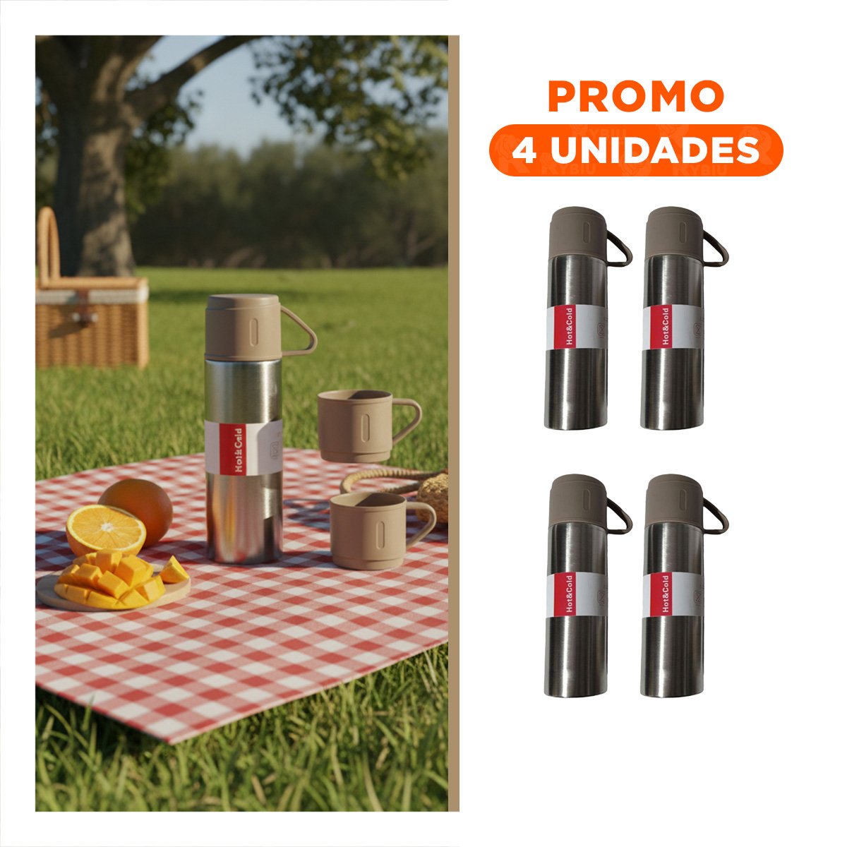 PACK4 ENVASE MODERNO CON 2 TASAS MARRON Y+REGALO STICKER - 1