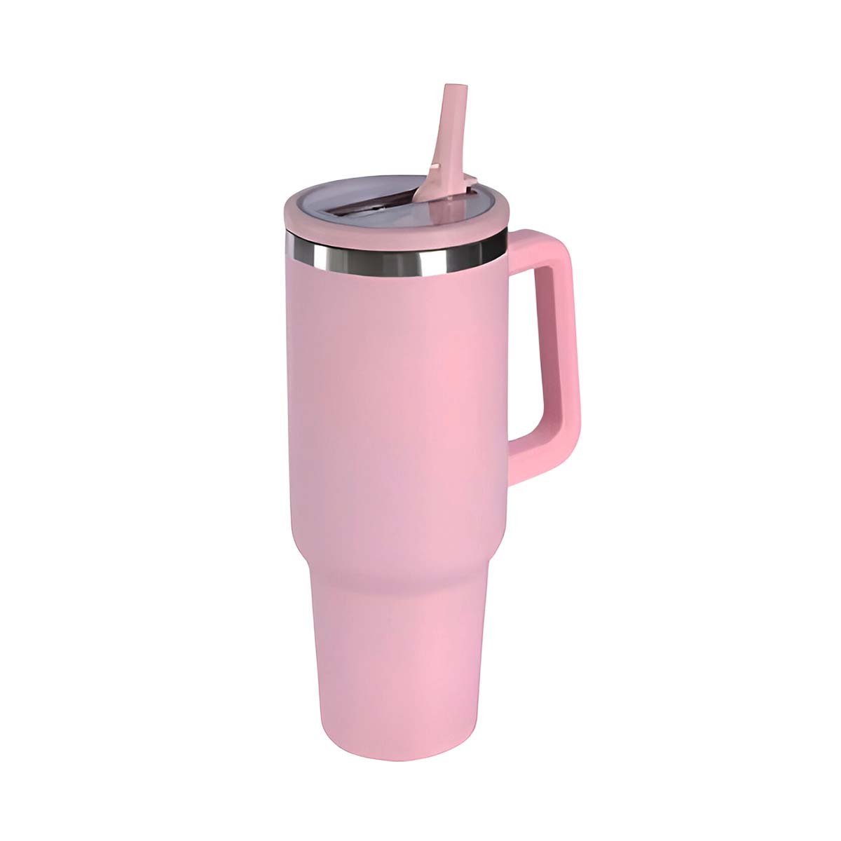 PACK2 TERMO CON PICO Y ASA EN EN COLOR ROSADO CAPACIDAD 1200ML ABS Y ACERO Y+REGALO STICKER - 2