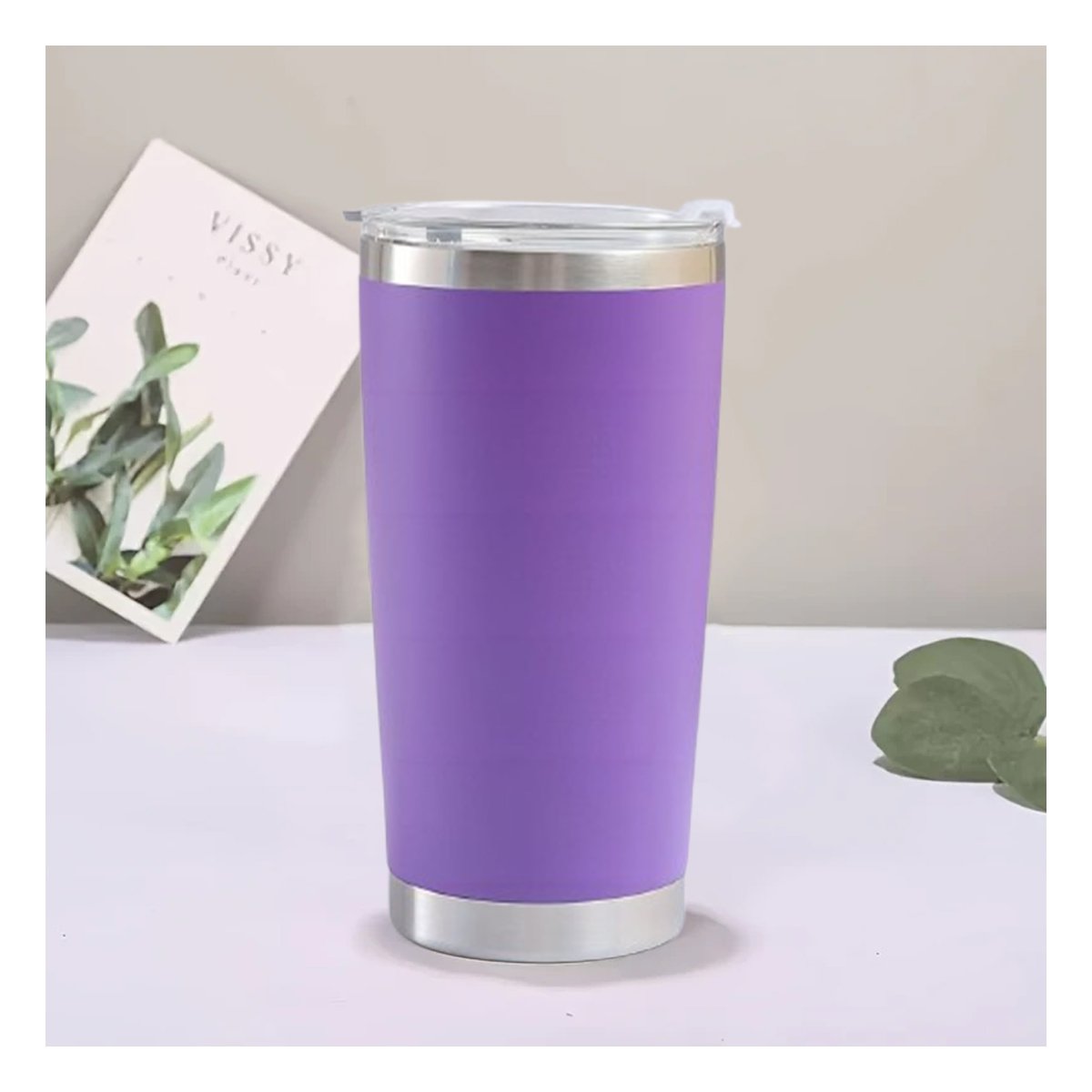 PACK4 CONTENEDOR MORADO 600ML CON TAPA Y ASA DE ACERO INOXIDABLE PARA HIDRATACION - 2