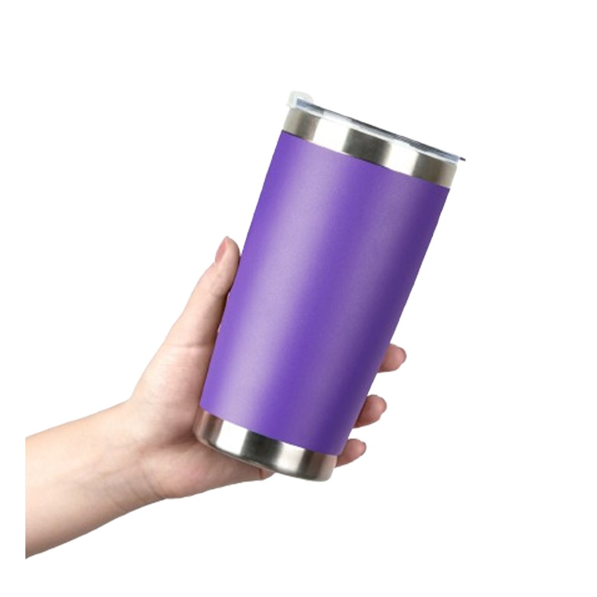 TERMO MORADO 600ML CON TAPA DE ACERO INOXIDABLE PARA USO DIARIO Y OFICINA Y+LIGAS REGALO - 3