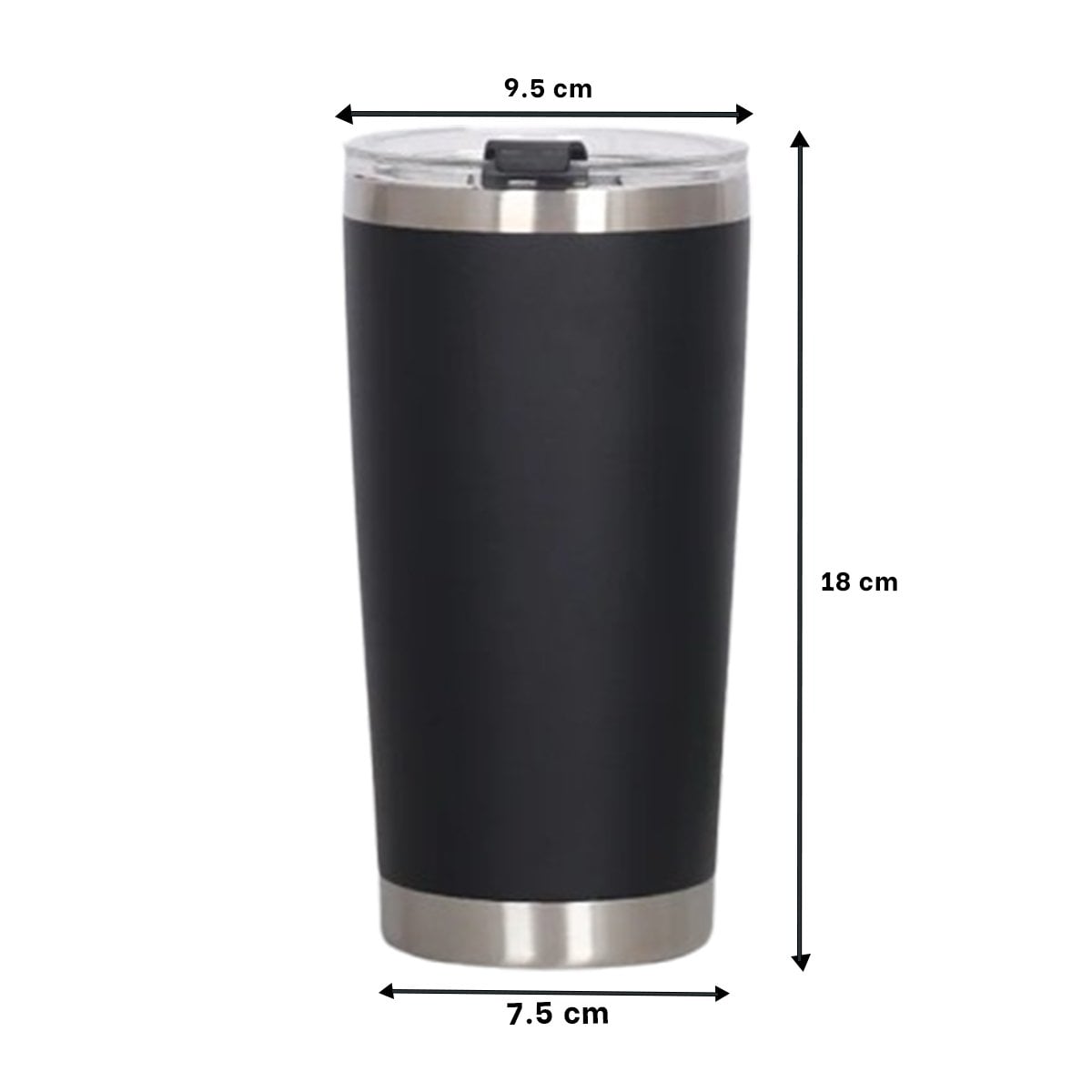 PACK12 CONTENEDOR DE ACERO INOXIDABLE 600ML NEGRO CON TAPA HERMETICA Y+PAPEL REGALO - 4