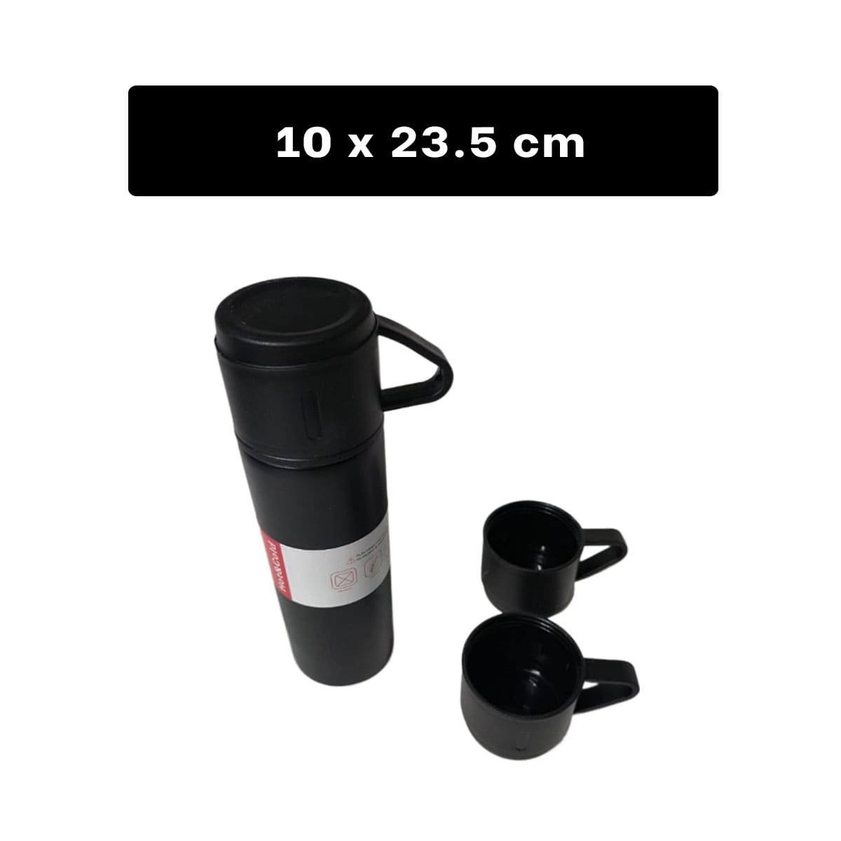 PACK2 ENVASE PORTATIL CON 2 TASAS NEGRO ELEGANTE Y COMPACTO PARA VIAJE Y+REGALO STICKER - 4