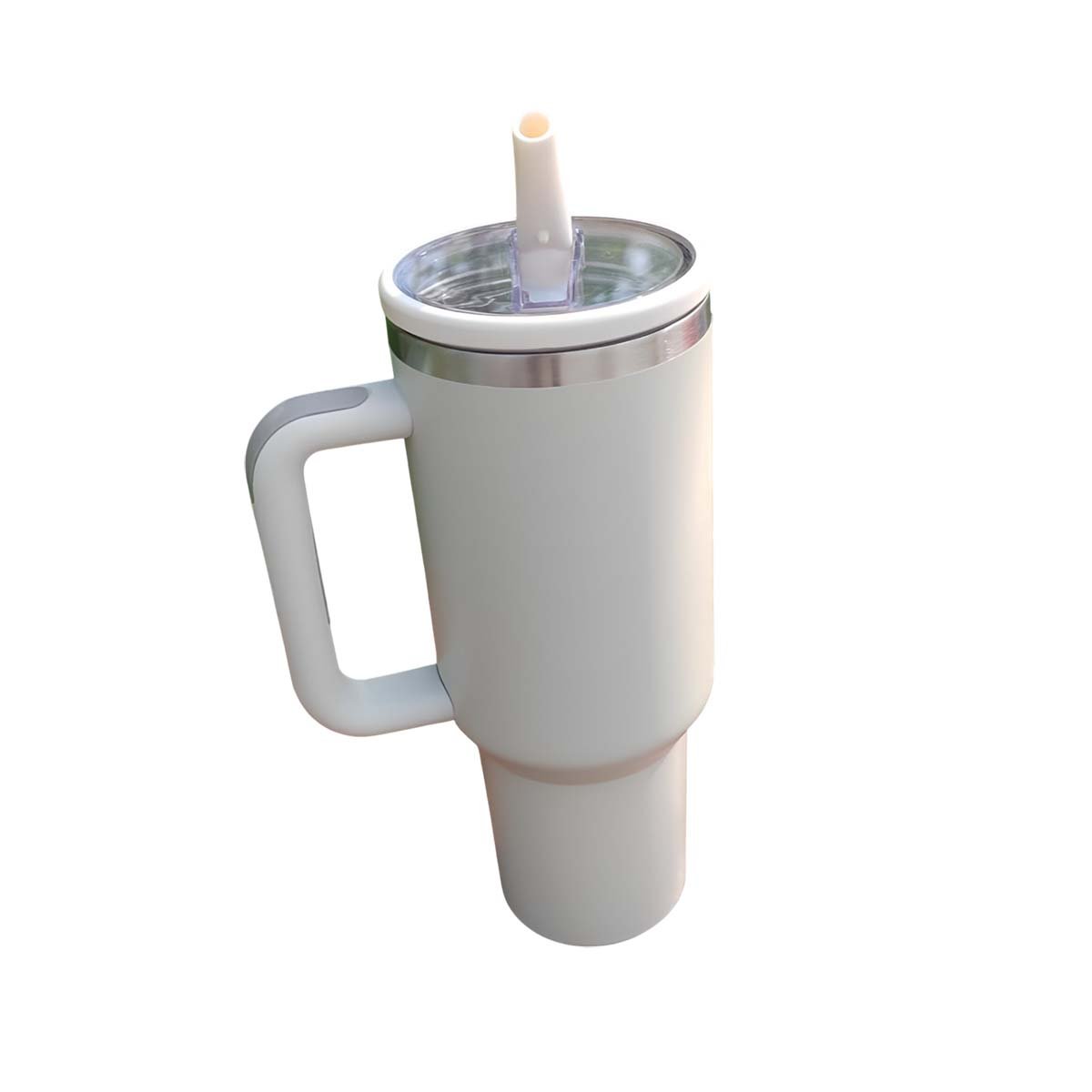BOTELLA EN COLOR CREMA CON PICO Y ASA ERGONOMICA 1200ML DE ABS Y ACERO Y+PAPEL REGALO - 1