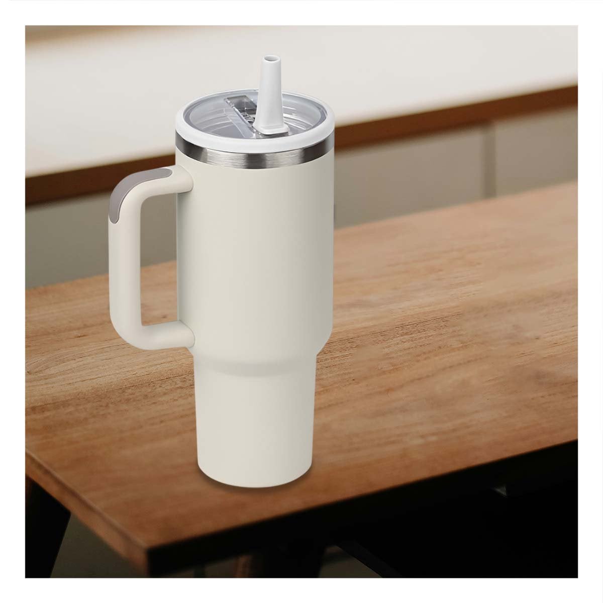 BOTELLA EN COLOR CREMA CON PICO Y ASA ERGONOMICA 1200ML DE ABS Y ACERO Y+PAPEL REGALO - 3