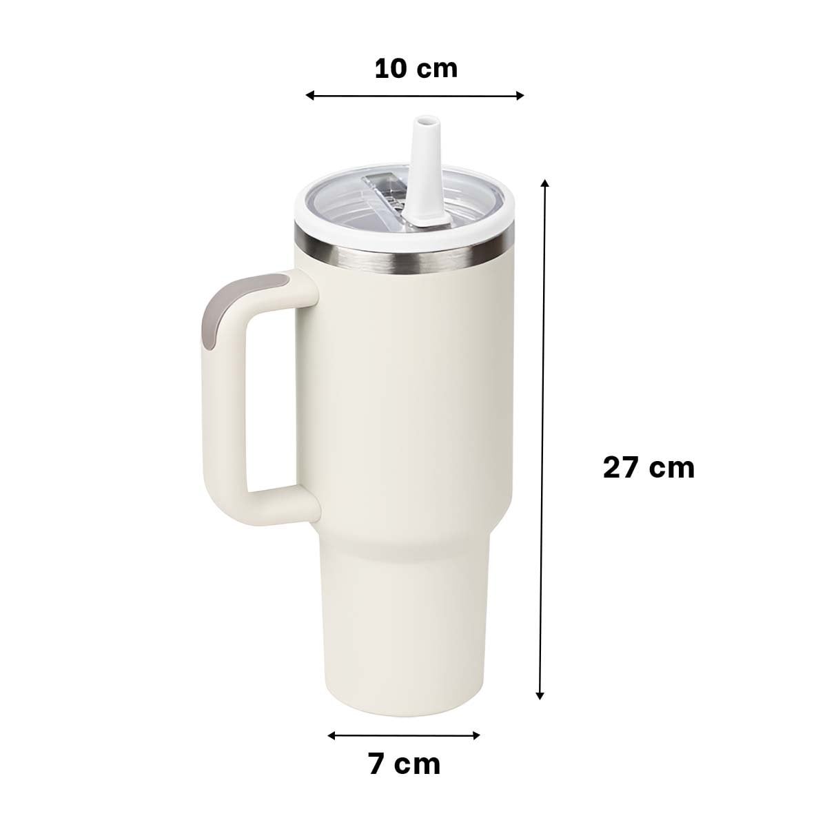 BOTELLA EN COLOR CREMA CON PICO Y ASA ERGONOMICA 1200ML DE ABS Y ACERO Y+PAPEL REGALO - 4