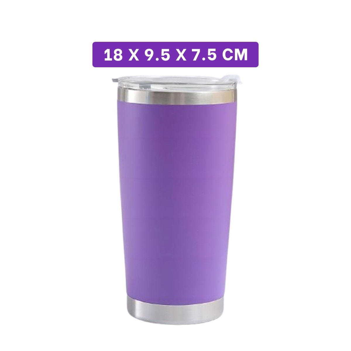PACK4 BOTELLA 600ML DE ACERO INOXIDABLE MORADO CON TAPA Y FORMA FUNCIONAL Y+REGALO STICKER - 4