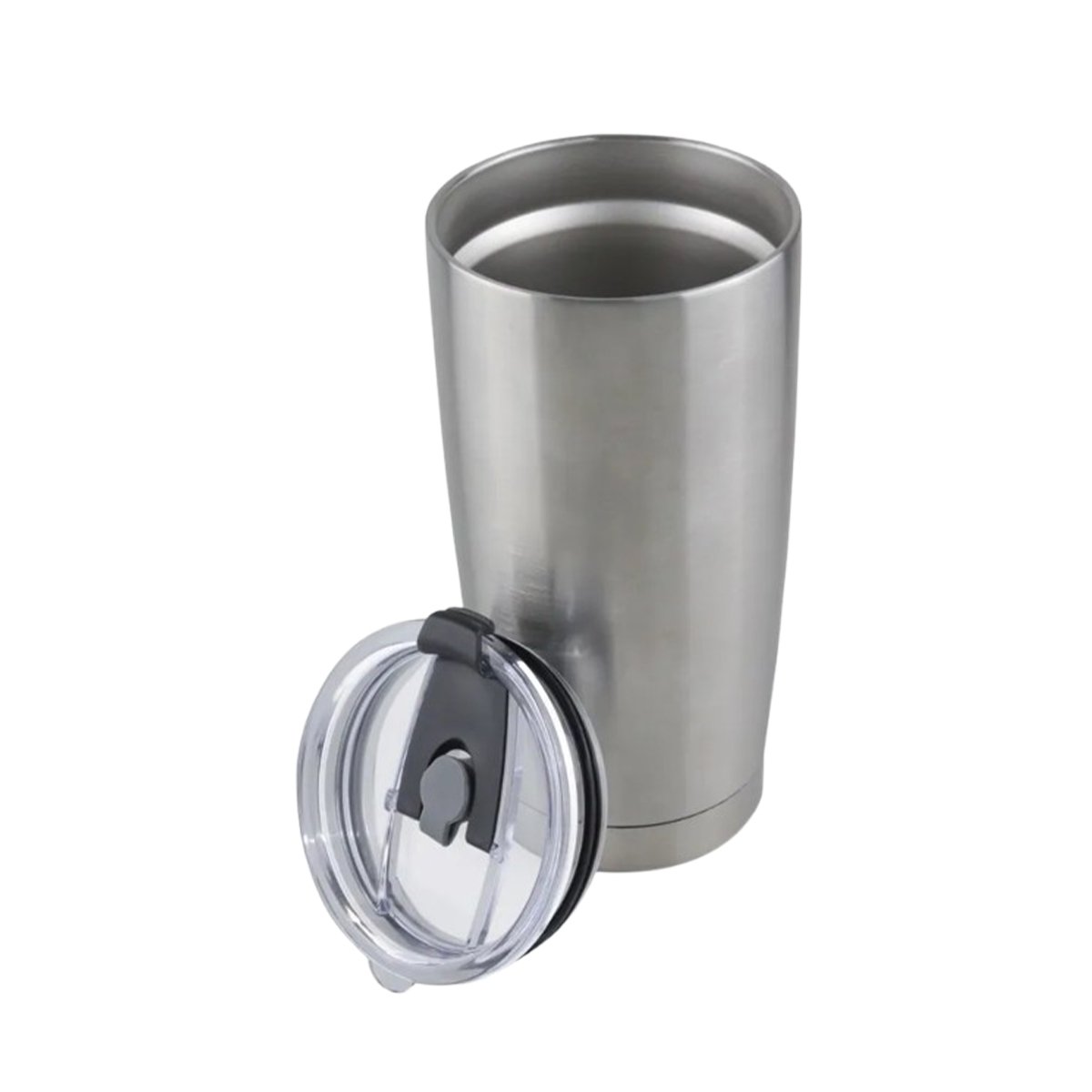 TERMO 600ML DE ACERO INOXIDABLE PLATEADO CON TAPA FACIL DE ABRIR Y+REGALO STICKER - 3