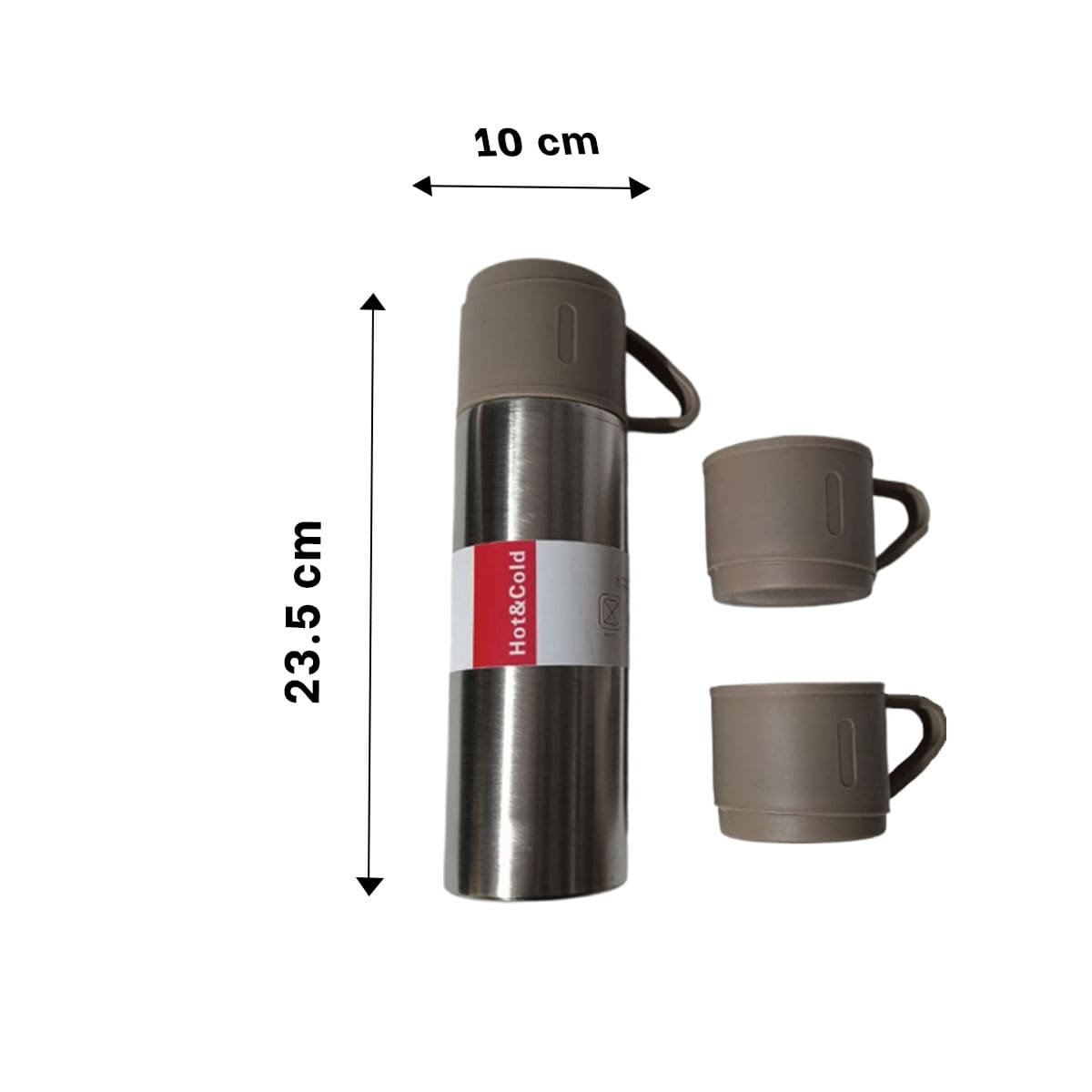 PACK2 CONTENEDOR COMPACTO CON 2 TASAS MARRON Y+REGALO STICKER - 4