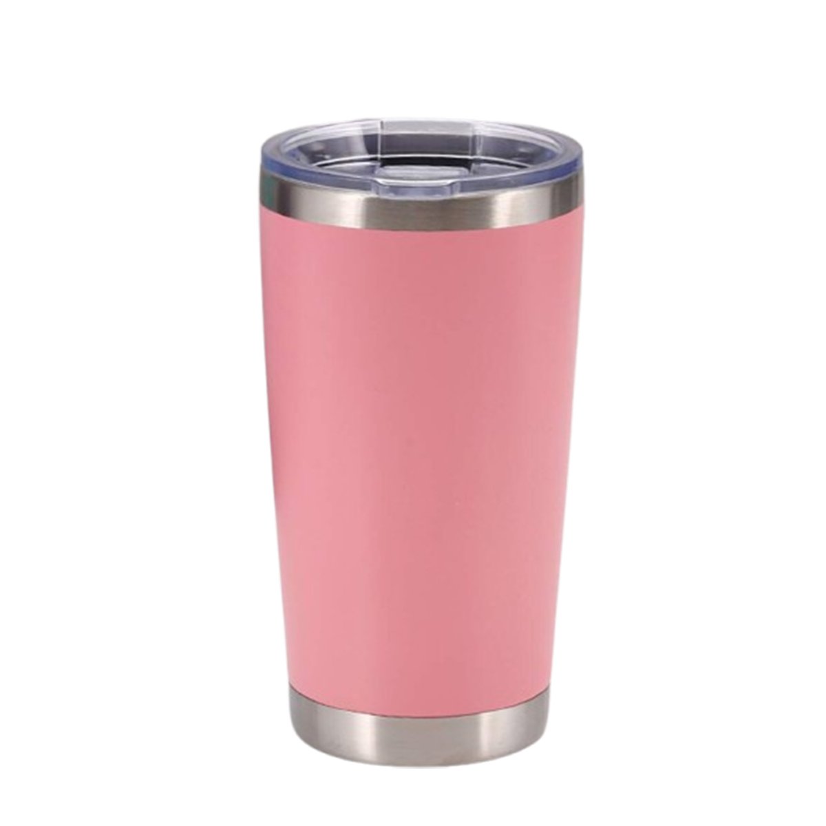 PACK12 VASO DE ACERO INOXIDABLE 600ML ROSADO CON TAPA HERMETICA PARA OFICINA Y+REGALO STICKER - 2