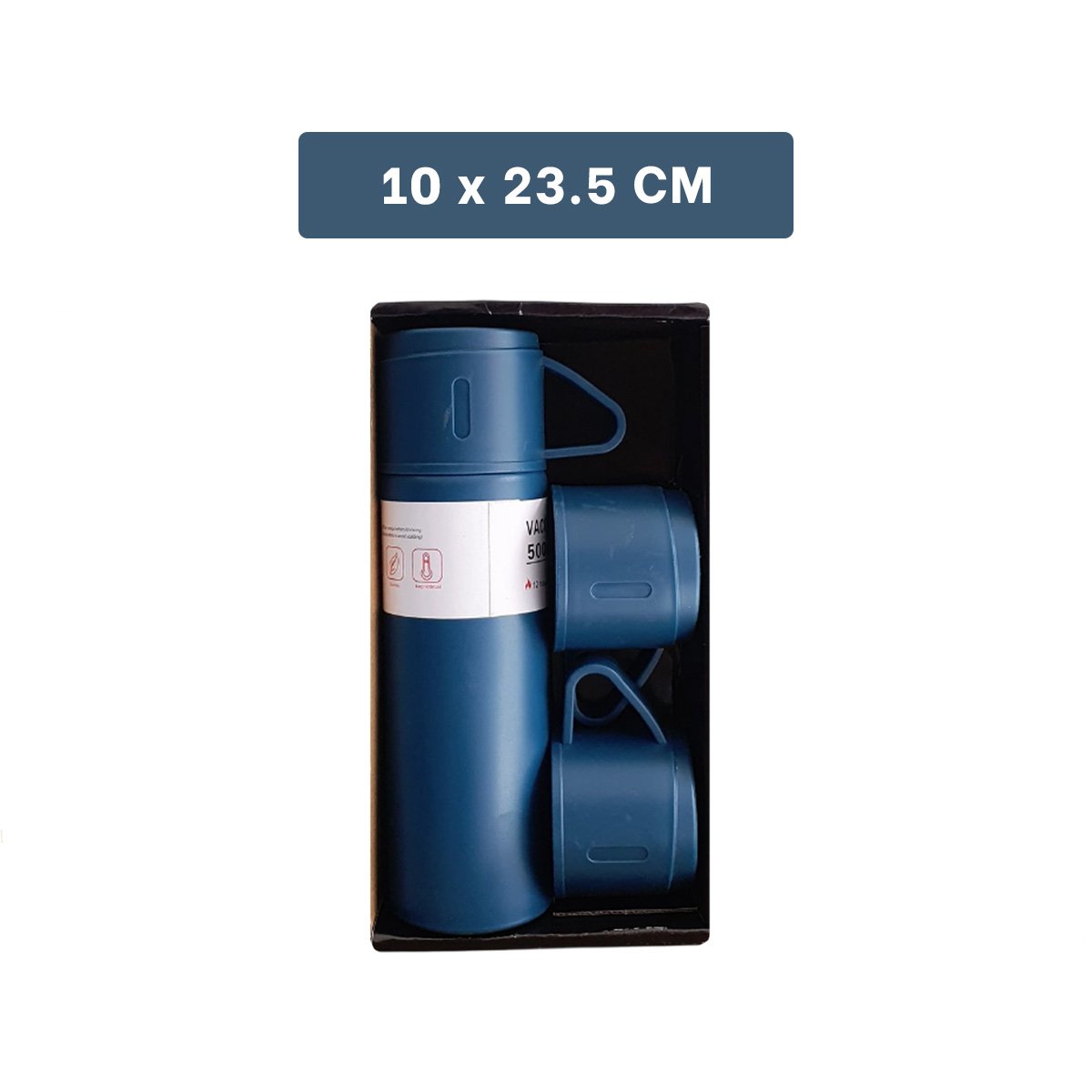 PACK12 CONTENEDOR AZUL MARINO CON 2 TASAS PARA BEBIDAS CALIENTES Y+REGALO STICKER - 4