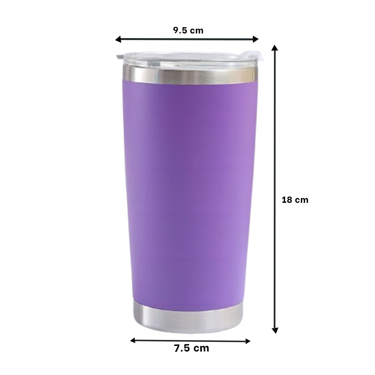 PACK12 CONTENEDOR DE ACERO INOXIDABLE 600ML MORADO CON TAPA HERMETICA Y+PAPEL REGALO - 4