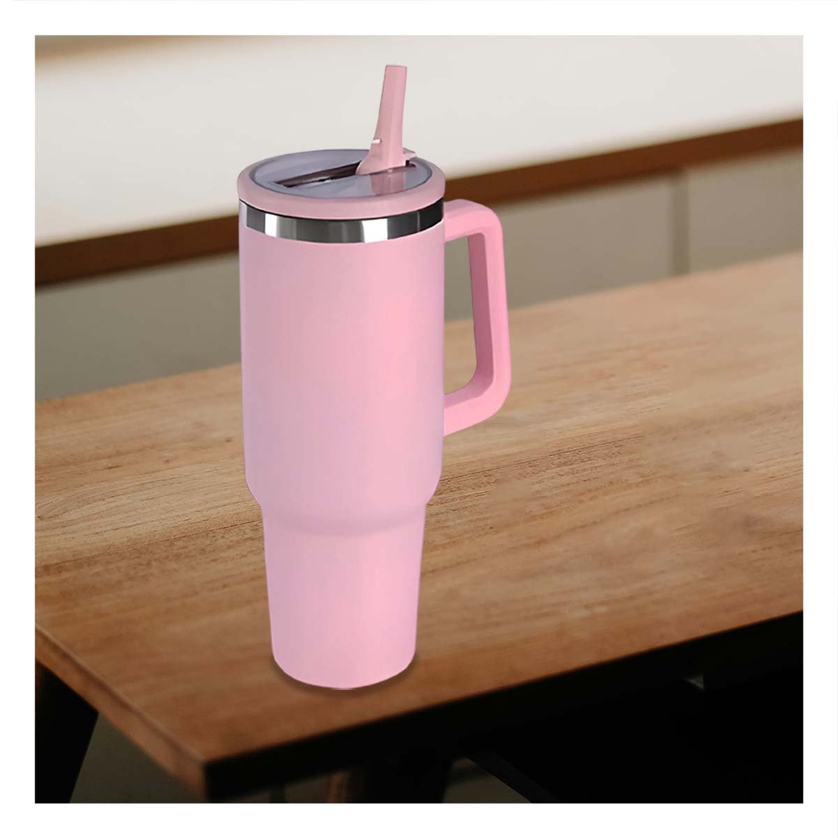 PACK4 TERMO 1200ML EN COLOR ROSADO CON ASA COMODA Y PICO DE ABS Y ACERO - 3