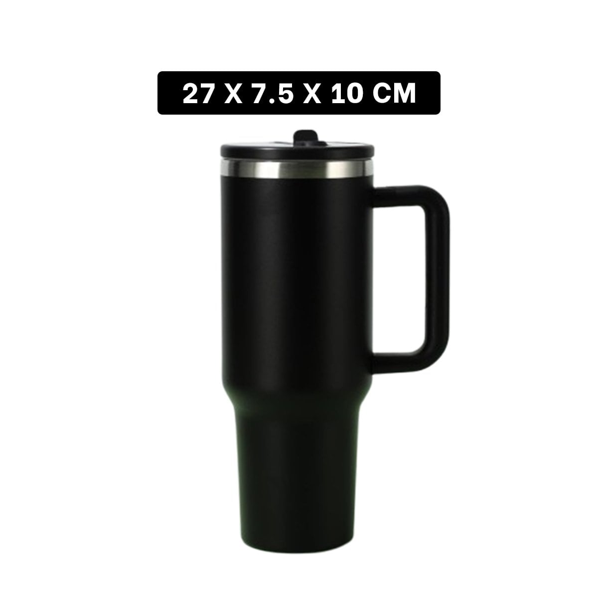 BOTELLA TERMICA 1200ML EN COLOR NEGRO CON ASA Y PICO EN ABS Y ACERO - 4