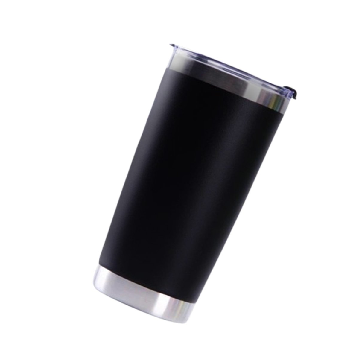 PACK4 VASO NEGRO 600ML CON TAPA Y ASA DE ACERO INOXIDABLE PARA USO CONTINUO Y+PAPEL REGALO - 3