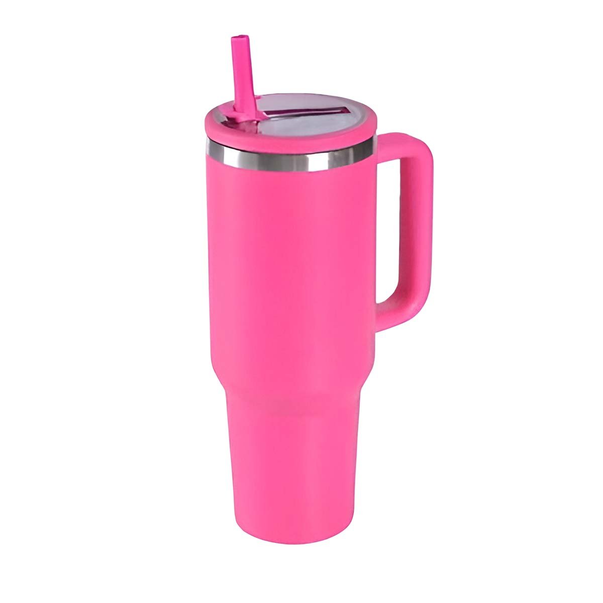 BOTELLA TERMICA EN COLOR FUCSIA 1200ML CON ASA LATERAL Y PICO ABS Y ACERO Y+REGALO STICKER - 3