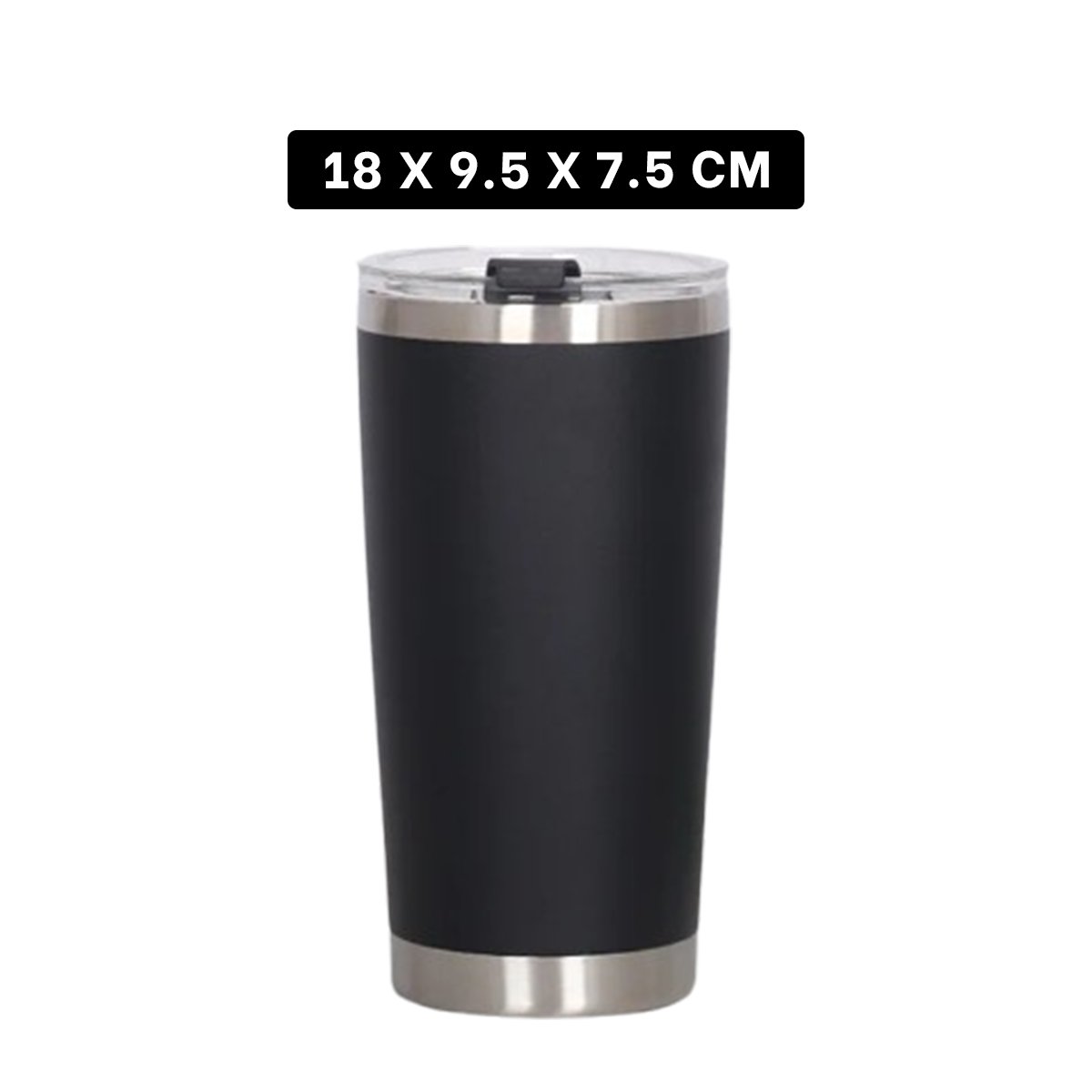 PACK2 VASO 600ML DE ACERO INOXIDABLE CON TAPA NEGRA Y ASA FACIL DE TRANSPORTAR Y+PAPEL REGALO - 4