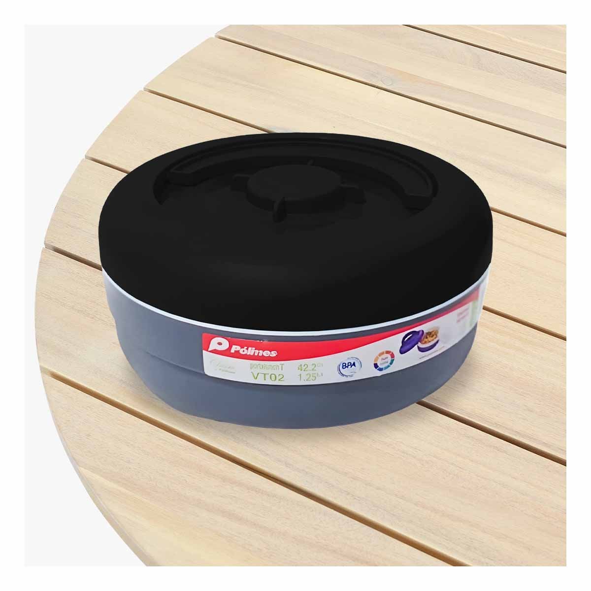 TAPER CIRCULAR 1.25L NEGRO Y PLOMO PERFECTO PARA SALIDAS DIARIAS - 2