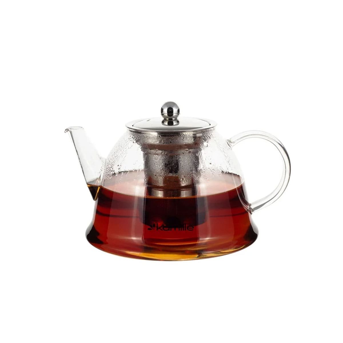 INFUSOR 1500ML EN BOROSILICATO CON DETALLES EN ACERO DE COLOR TRANSPARENTE Y+LIGAS REGALO - 3