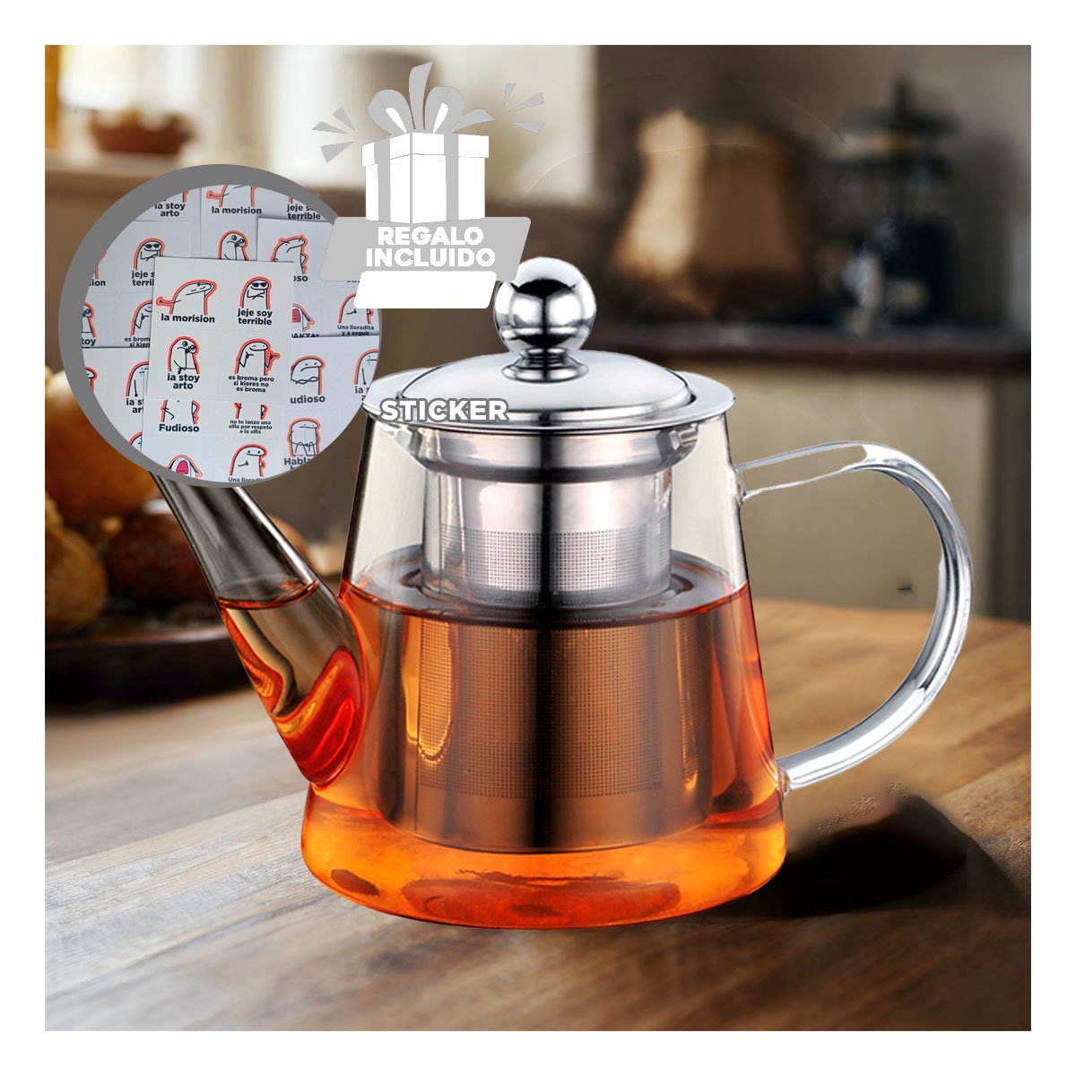 PACK12 INFUSOR PARA HOJAS FRESCAS 800ML Y+REGALO STICKERS - 2