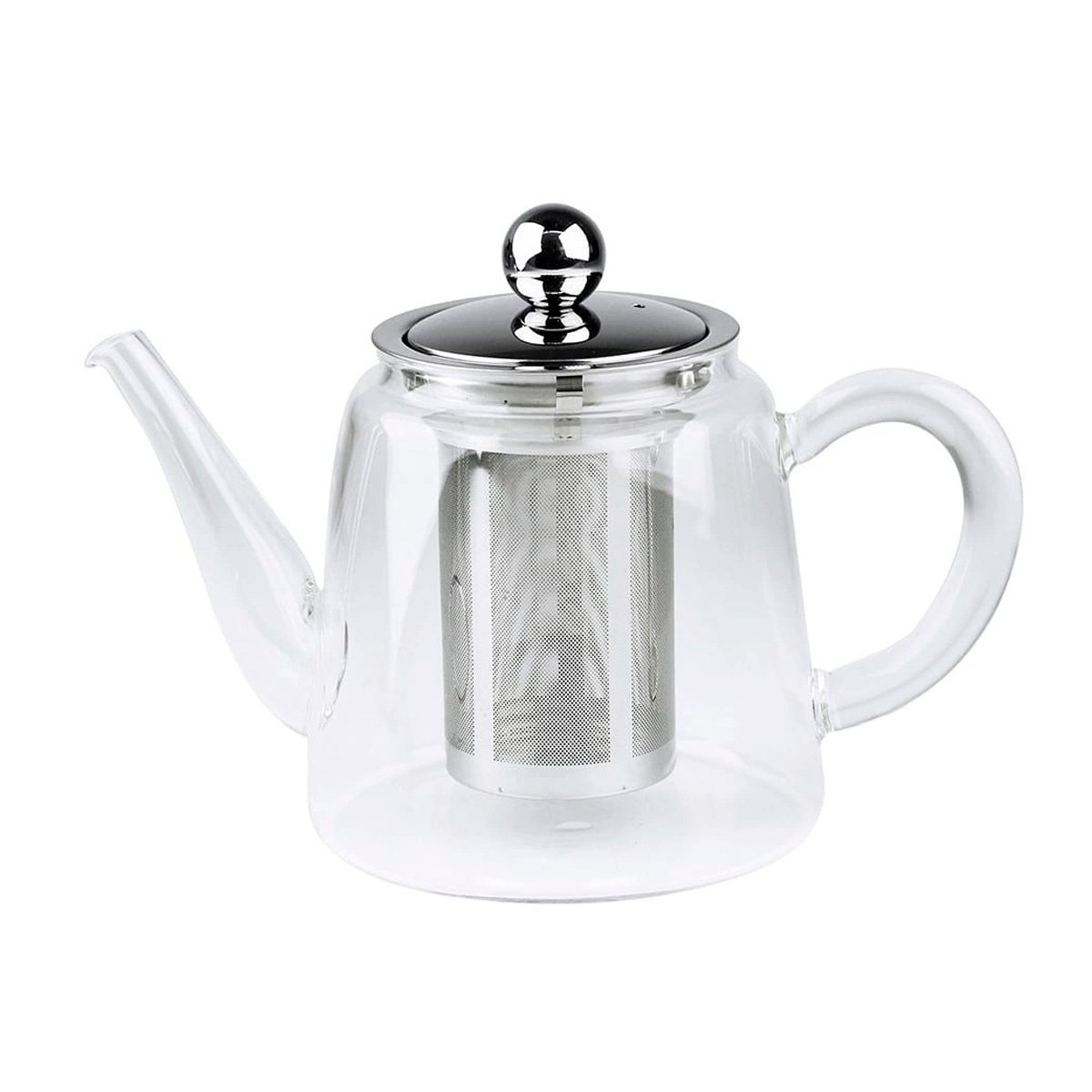 INFUSOR DE 800ML EN BOROSILICATO Y ACERO CON CUERPO DE FLORES TRANSPARENTE Y+PAPEL REGALO - 1